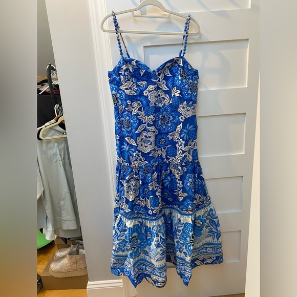 Farm Rio Full of Flowers Cotton Midi Dress - Picture 2 of 12